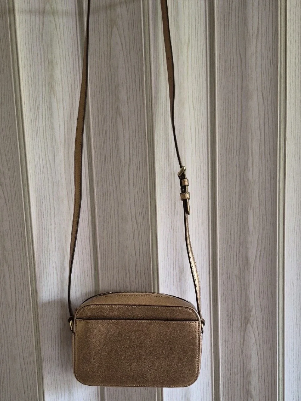 kate spade Metallic Gold Crossbody Camera Bag